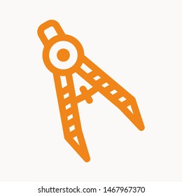 Drafting Compass icon isolated sign symbol vector illustration - vector 