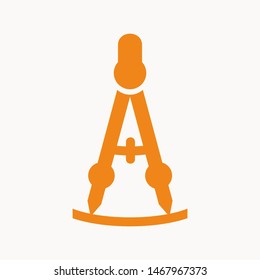 Drafting Compass icon isolated sign symbol vector illustration - vector 