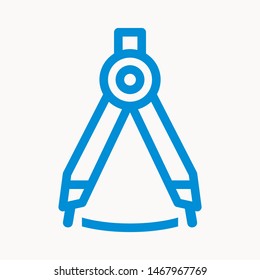 Drafting Compass icon isolated sign symbol vector illustration - vector 