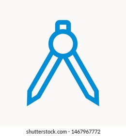 Drafting Compass icon isolated sign symbol vector illustration - vector 