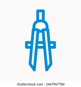Drafting Compass icon isolated sign symbol vector illustration - vector 