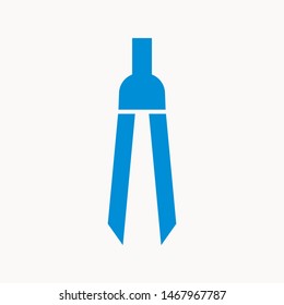 Drafting Compass icon isolated sign symbol vector illustration - vector 