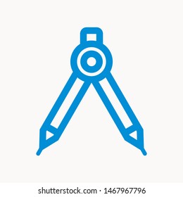 Drafting Compass icon isolated sign symbol vector illustration - vector 