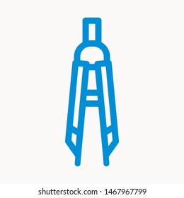 Drafting Compass icon isolated sign symbol vector illustration - vector 