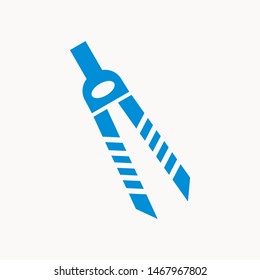 Drafting Compass icon isolated sign symbol vector illustration - vector 