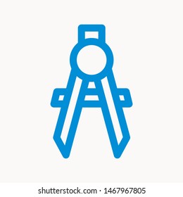 Drafting Compass icon isolated sign symbol vector illustration - vector 