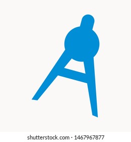 Drafting Compass icon isolated sign symbol vector illustration - vector 