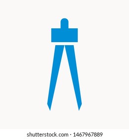 Drafting Compass icon isolated sign symbol vector illustration - vector 