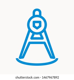 Drafting Compass icon isolated sign symbol vector illustration - vector 