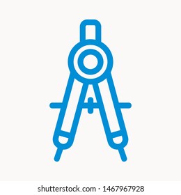 Drafting Compass icon isolated sign symbol vector illustration - vector 