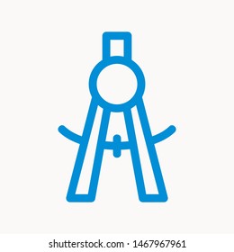 Drafting Compass icon isolated sign symbol vector illustration - vector 