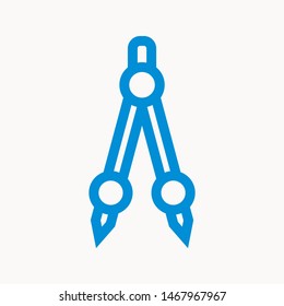 Drafting Compass icon isolated sign symbol vector illustration - vector 