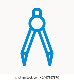 Drafting Compass icon isolated sign symbol vector illustration - vector 