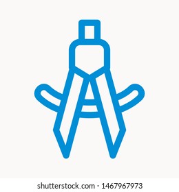 Drafting Compass icon isolated sign symbol vector illustration - vector 
