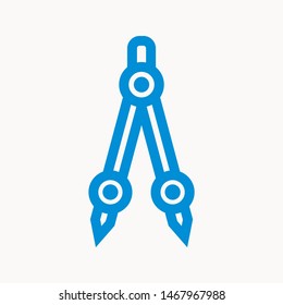 Drafting Compass icon isolated sign symbol vector illustration - vector 