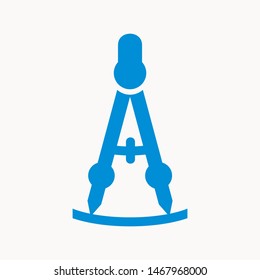 Drafting Compass icon isolated sign symbol vector illustration - vector 