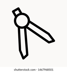 Drafting Compass icon isolated sign symbol vector illustration - vector 