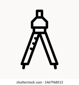 Drafting Compass icon isolated sign symbol vector illustration - vector 