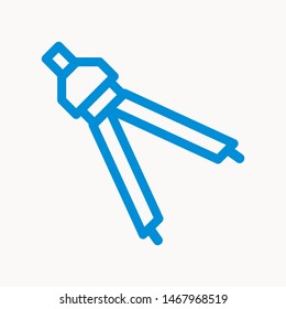 Drafting Compass icon isolated sign symbol vector illustration - vector 