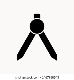 Drafting Compass icon isolated sign symbol vector illustration - vector 