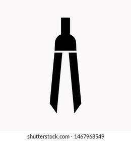 Drafting Compass icon isolated sign symbol vector illustration - vector 
