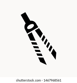 Drafting Compass icon isolated sign symbol vector illustration - vector 