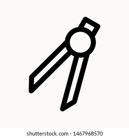 Drafting Compass icon isolated sign symbol vector illustration - vector 