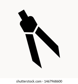 Drafting Compass icon isolated sign symbol vector illustration - vector 