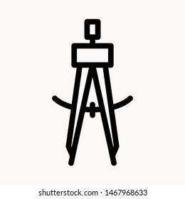 Drafting Compass icon isolated sign symbol vector illustration - vector 