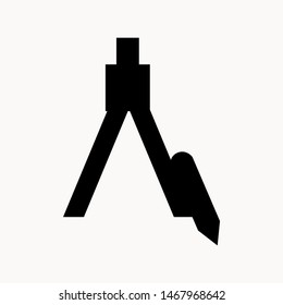 Drafting Compass icon isolated sign symbol vector illustration - vector 