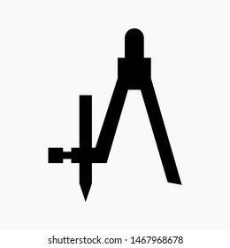 Drafting Compass icon isolated sign symbol vector illustration - vector 