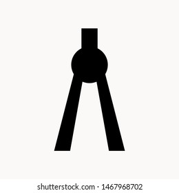 Drafting Compass icon isolated sign symbol vector illustration - vector 