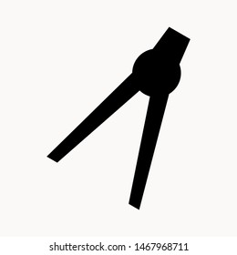 Drafting Compass icon isolated sign symbol vector illustration - vector 