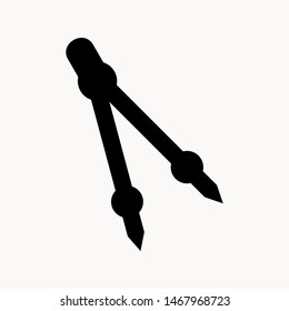 Drafting Compass icon isolated sign symbol vector illustration - vector 