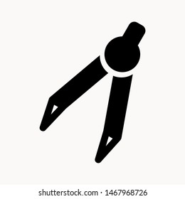 Drafting Compass icon isolated sign symbol vector illustration - vector 