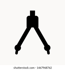 Drafting Compass icon isolated sign symbol vector illustration - vector 