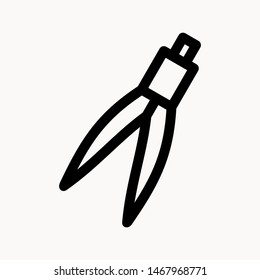 Drafting Compass icon isolated sign symbol vector illustration - vector 