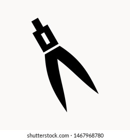 Drafting Compass icon isolated sign symbol vector illustration - vector 