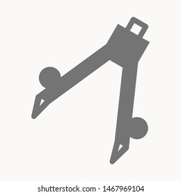 Drafting Compass icon isolated sign symbol vector illustration - vector 