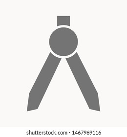 Drafting Compass icon isolated sign symbol vector illustration - vector 