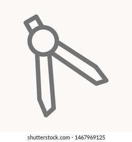 Drafting Compass icon isolated sign symbol vector illustration - vector 
