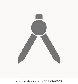 Drafting Compass icon isolated sign symbol vector illustration - vector 