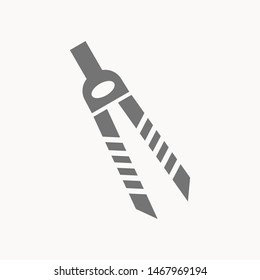 Drafting Compass icon isolated sign symbol vector illustration - vector 
