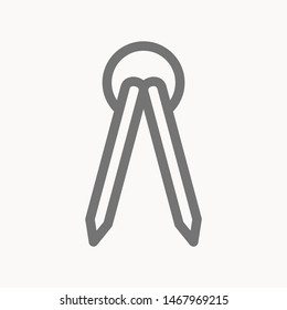 Drafting Compass icon isolated sign symbol vector illustration - vector 
