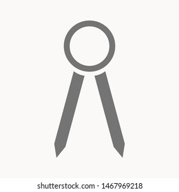 Drafting Compass icon isolated sign symbol vector illustration - vector 