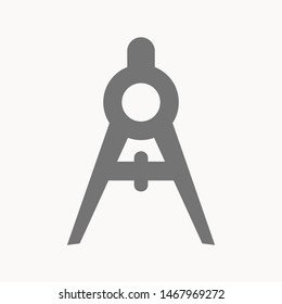 Drafting Compass icon isolated sign symbol vector illustration - vector 