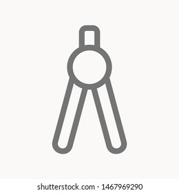 Drafting Compass icon isolated sign symbol vector illustration - vector 
