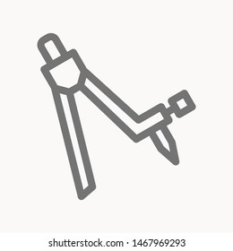 Drafting Compass icon isolated sign symbol vector illustration - vector 