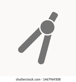 Drafting Compass icon isolated sign symbol vector illustration - vector 