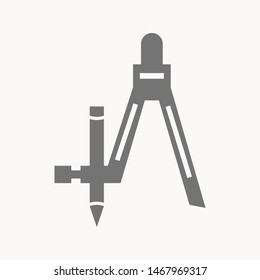 Drafting Compass icon isolated sign symbol vector illustration - vector 